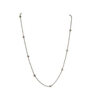 Sterling Silver Ball Chain Necklace 16" With Lobster Clasp Vintage